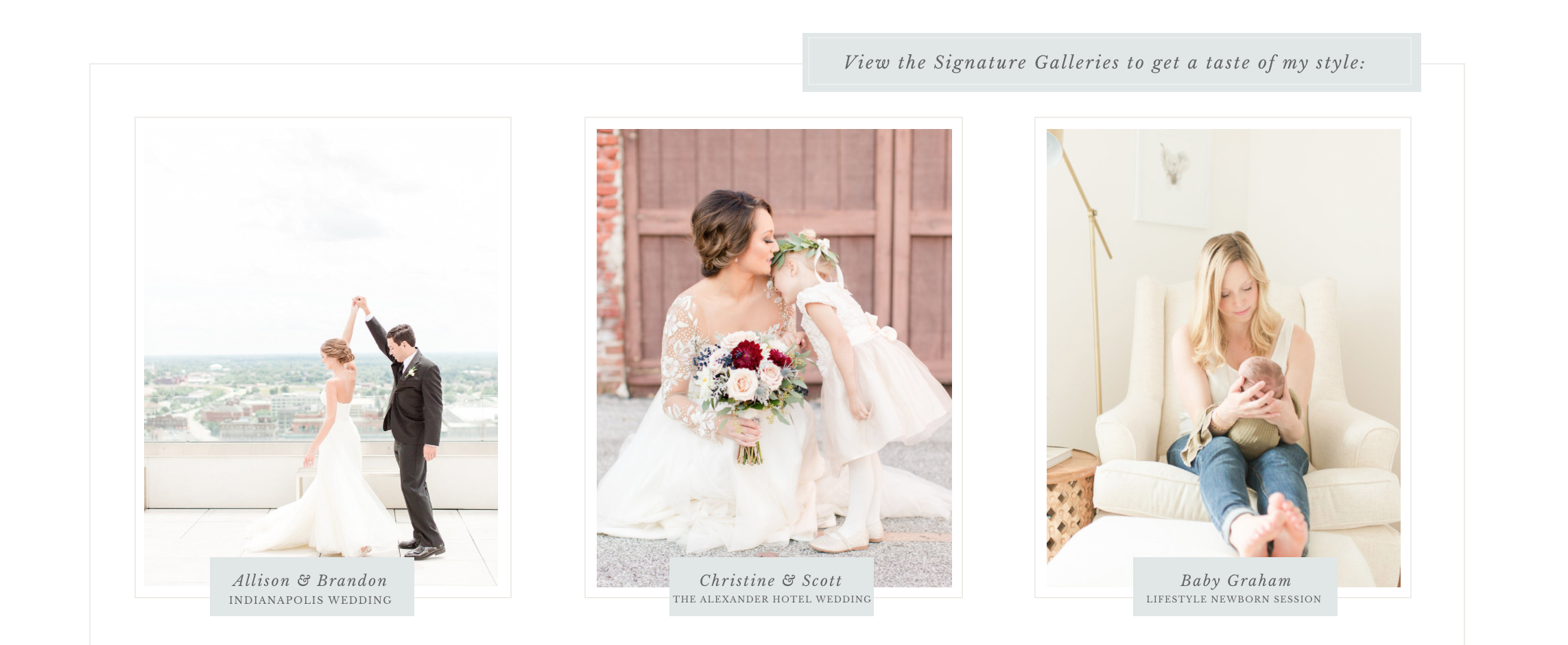 Indianapolis Wedding Photographer Website Refresh