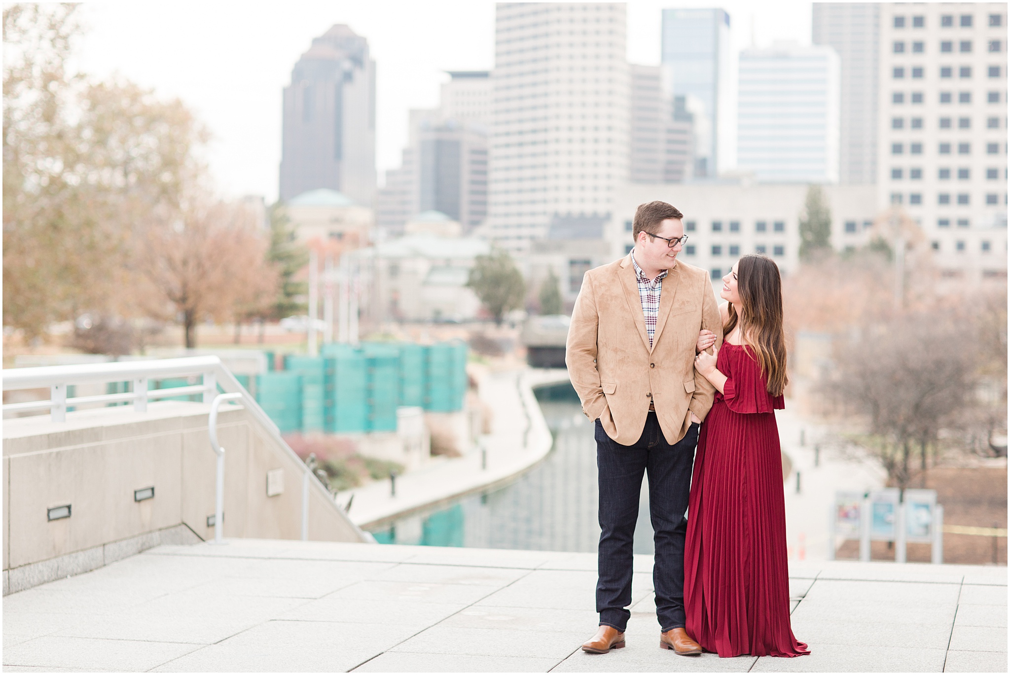 Downtown Indianapolis Canal Engagement Session_0016.jpg