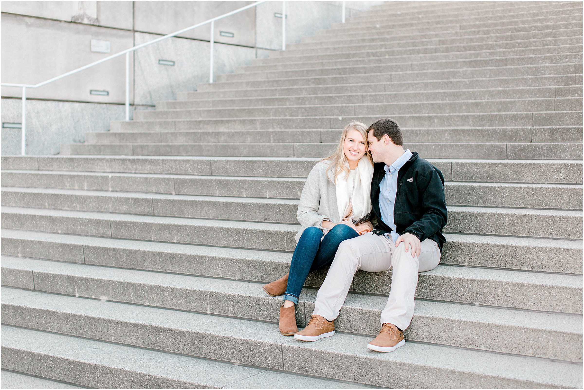 Winter Engagement Session in Downtown Indianapolis